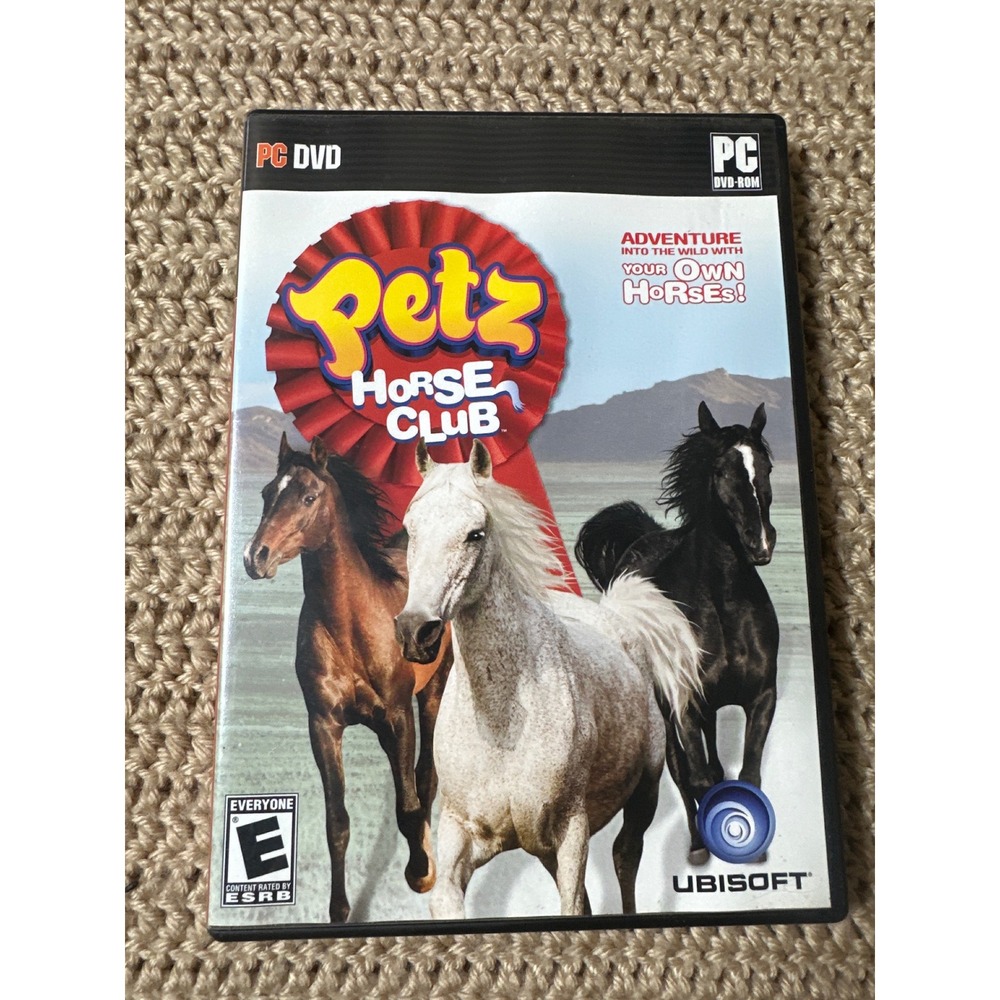 Petz Horse Club PC DVD-ROM Ubisoft 2008 Horse Adventure Game with Manual